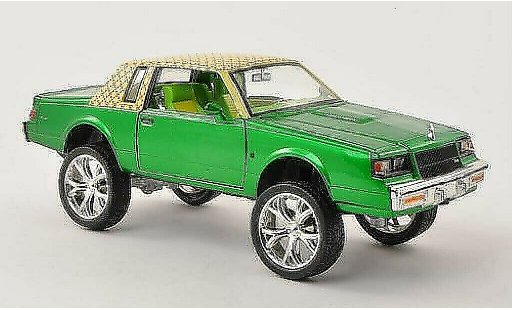 Buick Regal tuning 1/24 Motormax verde/amarillo con Dekor 1987 coche miniatura