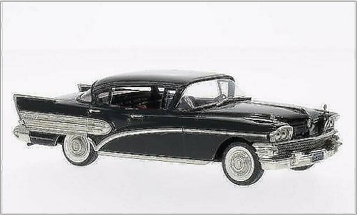 Buick Roadmaster Coupe 1/43 Brooklin 75 Hardtop negro 1958 coche miniatura