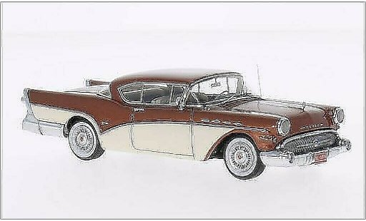 Buick Roadmaster Coupe 1/43 Neo Hardtop metalico marron/blanco 1957 coche miniatura
