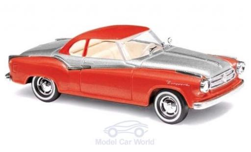Coche miniatura Borgward Isabella 1/87 Busch rojo/gris Borgward Isabella 1/87 Busch rojo/gris coche miniatura