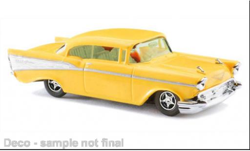 Coche miniatura Chevrolet Bel Air 1/87 Busch Bel air amarillo 1957 Chevrolet Bel Air 1/87 Busch Bel air amarillo 1957 coche miniatura