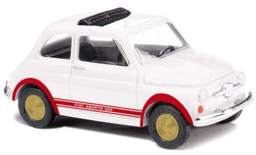 Coche miniatura Fiat 500 1/87 Busch Abarth blanco/rojo 1965 Fiat 500 1/87 Busch Abarth blanco/rojo 1965 coche miniatura