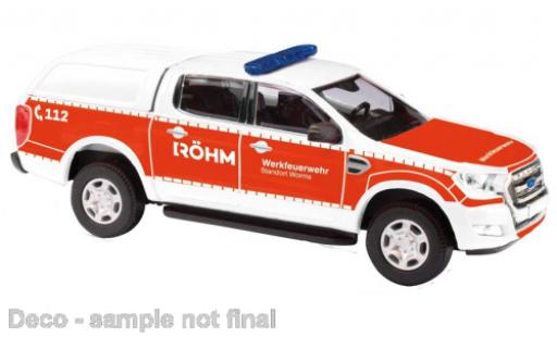 Coche miniatura Ford Ranger 1/87 Busch Werkfeuerwehr Röhm Ford Ranger 1/87 Busch Werkfeuerwehr Röhm coche miniatura