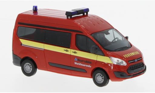 Coche miniatura Ford Transit 1/87 Busch Douane bus toit surélevé Werkfeuerwehr Aurubis 2012 Ford Transit 1/87 Busch Douane bus toit surélevé Werkfeuerwehr Aurubis 2012 coche miniatura