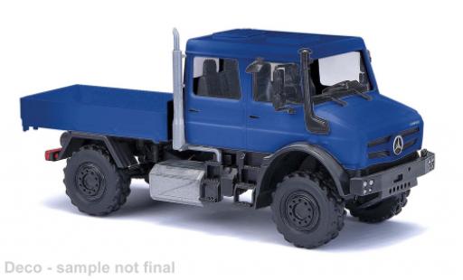 Coche miniatura Mercedes Unimog 1/87 Busch U 5023 cabine double azul 2013 Mercedes Unimog 1/87 Busch U 5023 cabine double azul 2013 coche miniatura