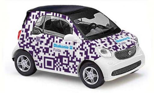 Coche miniatura Smart ForTwo 1/87 Busch Fortwo Diakonie Fulda 2014 Smart ForTwo 1/87 Busch Fortwo Diakonie Fulda 2014 coche miniatura