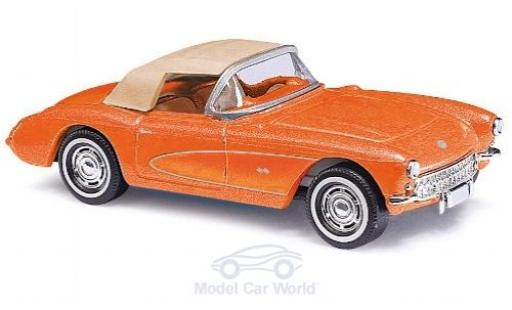 Coche miniatura Chevrolet Corvette 1/87 Busch C1 Convertible metalico naranja 1956 mit Softtop Chevrolet Corvette 1/87 Busch C1 Convertible metalico naranja 1956 mit Softtop coche miniatura