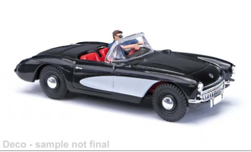 Coche miniatura Chevrolet Corvette 1/87 Busch (C1) Cabriolet schwarz 1956 1:87 Chevrolet Corvette 1/87 Busch (C1) Cabriolet schwarz 1956 1:87 coche miniatura