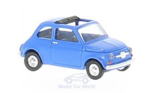 Fiat 500 L 1/87 Busch azul coche miniatura