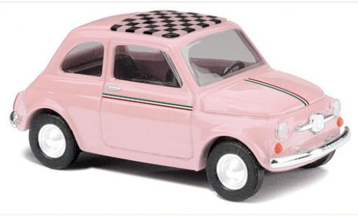 Fiat 500 1/87 Busch rosa 1965 coche miniatura
