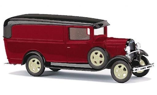 Ford Model A 1/87 Busch A rojo/negro coche miniatura