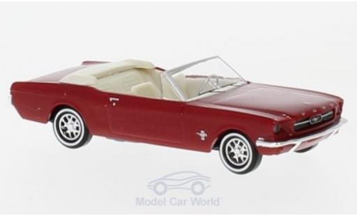 Coche miniatura Ford Mustang 1/87 Busch Cabrio metalico rojo 1964 Ford Mustang 1/87 Busch Cabrio metalico rojo 1964 coche miniatura