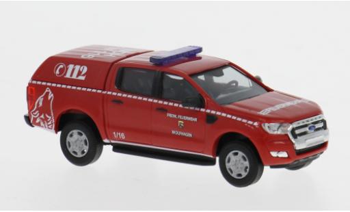 Ford Ranger 1/87 Busch 2016 Feuerwehr Wolfhagen 1:87 coche miniatura