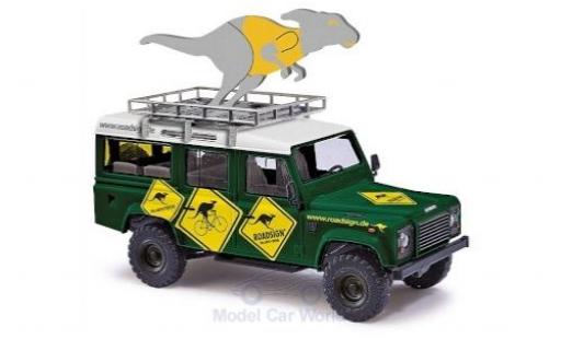 Coche miniatura Land Rover Defender 1/87 Busch verde/Dekor Roadsign 1983 Land Rover Defender 1/87 Busch verde/Dekor Roadsign 1983 coche miniatura