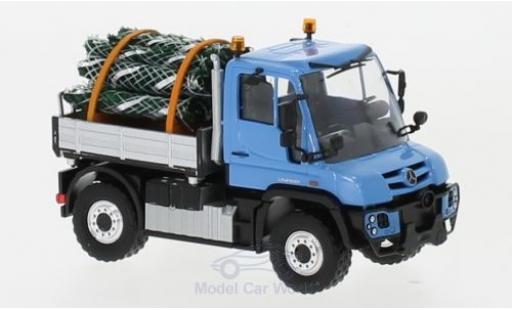Coche miniatura Mercedes Unimog 1/87 Busch U 430 azul mit Christbäumen Mercedes Unimog 1/87 Busch U 430 azul mit Christbäumen coche miniatura
