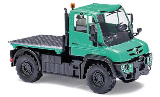 Coche miniatura Mercedes Unimog 1/87 Busch U430 verde 2013 avec flacher plateforme Mercedes Unimog 1/87 Busch U430 verde 2013 avec flacher plateforme coche miniatura