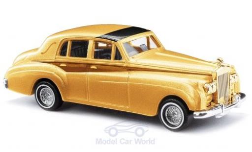 Coche miniatura Rolls Royce Silver Cloud 1/87 Busch metalico amarillo/marron 1959 Rolls Royce Silver Cloud 1/87 Busch metalico amarillo/marron 1959 coche miniatura