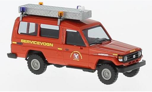 Coche miniatura Toyota Land Cruiser 1/87 Busch HZJ 78 rojo Falck 1985 Toyota Land Cruiser 1/87 Busch HZJ 78 rojo Falck 1985 coche miniatura