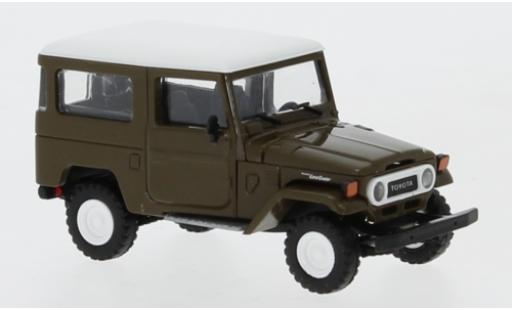 Coche miniatura Toyota Land Cruiser 1/87 Busch J4 marron/blanco 1960 Toyota Land Cruiser 1/87 Busch J4 marron/blanco 1960 coche miniatura