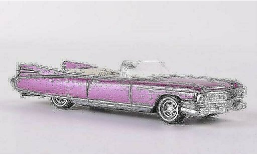 Cadillac Eldorado Convertible 1/87 Busch rosa 1959 coche miniatura