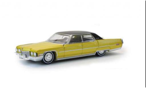 Cadillac Sedan 1/64 Greenlight DeVille gelb/schwarz 1971 1:64 coche miniatura