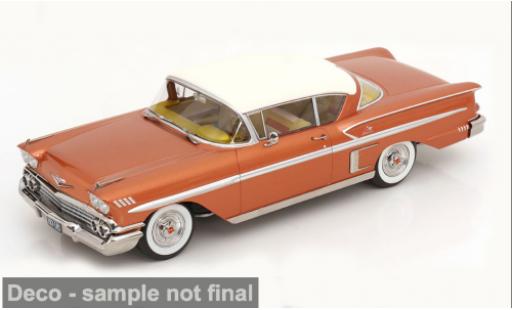 Coche miniatura Chevrolet Bel Air Impala bronze/weiss 1958 1/18 KK Scale