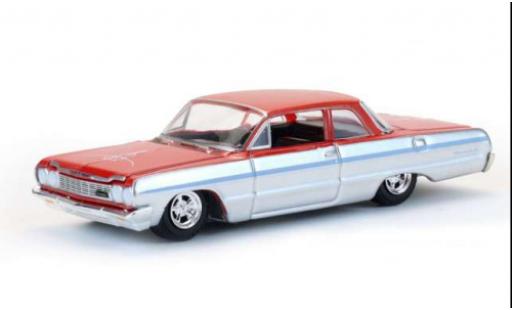 Chevrolet Biscayne 1/64 Greenlight rojo/silber 1964 1:64 coche miniatura