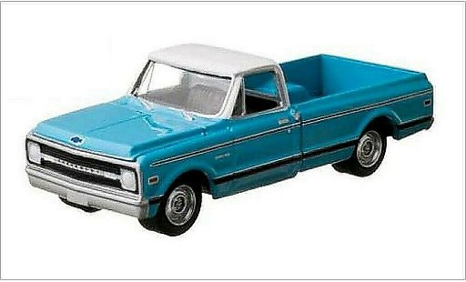 Chevrolet C-10 Pickup 1/64 Greenlight azul/blanco 1970 coche miniatura