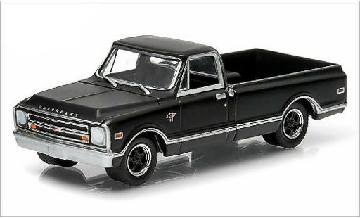 Chevrolet C-10 Pickup 1/64 Greenlight mate-negro 1968 coche miniatura