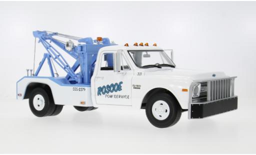 Chevrolet C-30 1/18 Greenlight Dually Wrecker weiss 1969 Roscoe Tow Service 1:18 coche miniatura