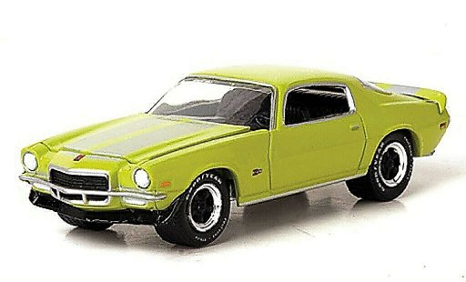Chevrolet Camaro Z28 1/64 Greenlight verde/gris 1972 coche miniatura