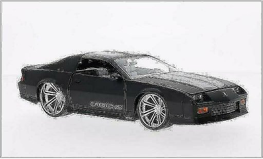 Chevrolet Camaro IROC 1/24 Jada Toys Z28 -Z Tuning mate-negro/gris 1985 coche miniatura
