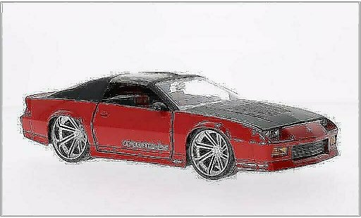 Chevrolet Camaro IROC 1/24 Jada Toys Z28 -Z Tuning rojo/mate-negro 1985 coche miniatura