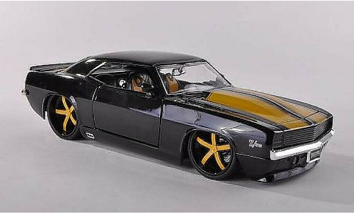 Chevrolet Camaro Z28 1/24 Jada Toys negro/amarillo 1969 coche miniatura