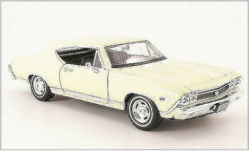 Chevrolet Chevelle SS 1/24 Welly 396 beige 1968 coche miniatura