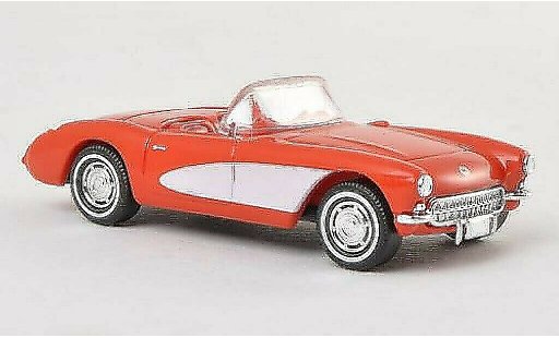 Chevrolet Corvette Convertible 1/87 Busch C1 C1 rojo-naranja/blanco 1956 coche miniatura