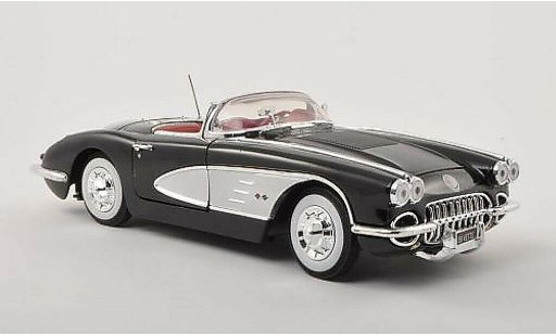 Chevrolet Corvette Convertible 1/18 Motormax C1 C1 negro/gris 1958 coche miniatura
