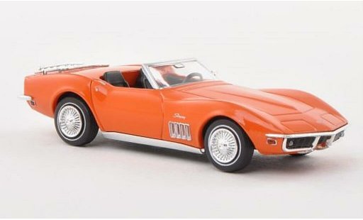 Chevrolet Corvette Convertible 1/87 Brekina C3 Descapotable naranja con Gepacktrager coche miniatura