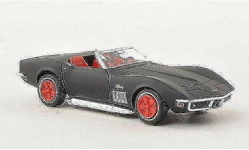 Chevrolet Corvette Convertible 1/87 Brekina C3 Descapotable mate-negro coche miniatura