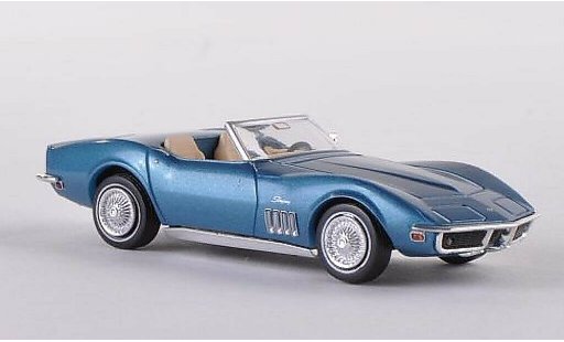 Chevrolet Corvette Convertible 1/87 Brekina C3 azul coche miniatura