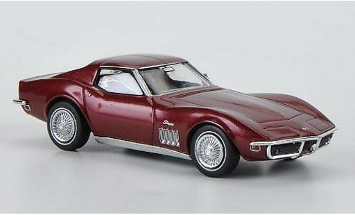 Chevrolet Corvette Coupe 1/87 Brekina C3 rojo coche miniatura