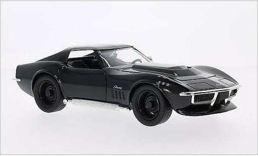 Chevrolet Corvette Stingray 1/24 Jada Toys C3 negro 1969 coche miniatura