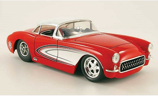 Chevrolet Corvette Convertible 1/24 Jada Toys C1 rojo/blanco 1957 coche miniatura