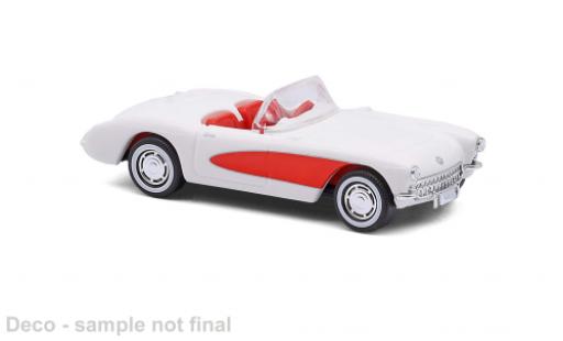 Chevrolet Corvette 1/87 Busch weiss/naranja 1956 1:87 coche miniatura