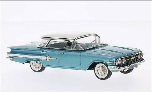 Chevrolet Impala Sedan 1/43 Brooklin 4-door Hardtop Sport metalico turquesa/blanco 1960 coche miniatura