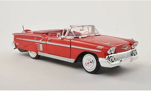 Chevrolet Impala Convertible 1/24 Motormax rojo 1958 coche miniatura