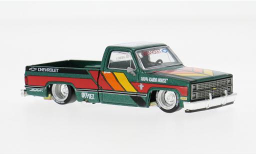 Chevrolet Silverado 1/64 Mini GT Kaido Works V3 gr&uuml;n/Dekor 1980 1:64 coche miniatura