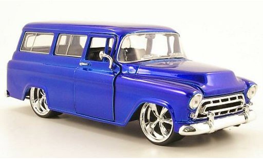 Chevrolet Suburban suv 1/24 Jada Toys azul 1957 coche miniatura