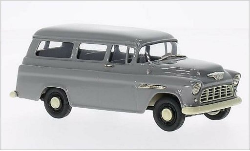 Chevrolet Suburban suv 1/43 Brooklin Carryall gris 1955 coche miniatura