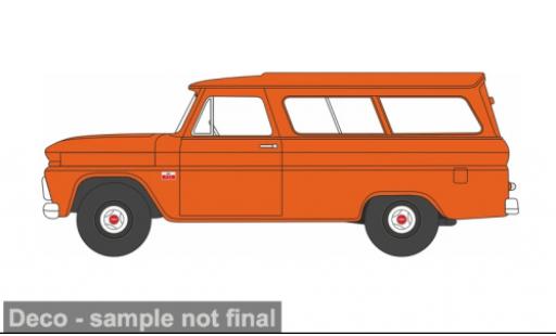 Coche miniatura Chevrolet Suburban Carryall naranja 1966 1/87 Oxford